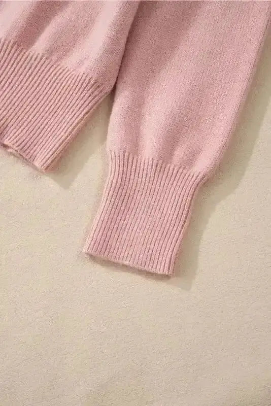 Pearl Button Knit Cardigan – Sepia Rose