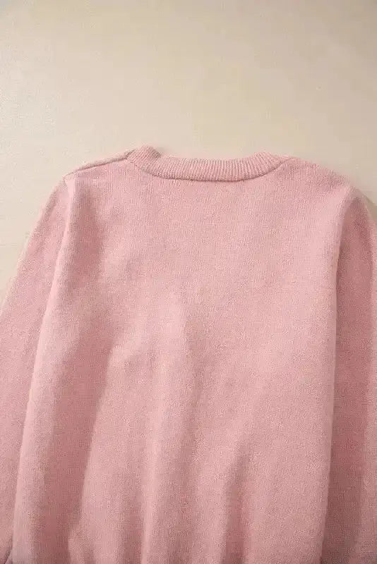 Pearl Button Knit Cardigan – Sepia Rose