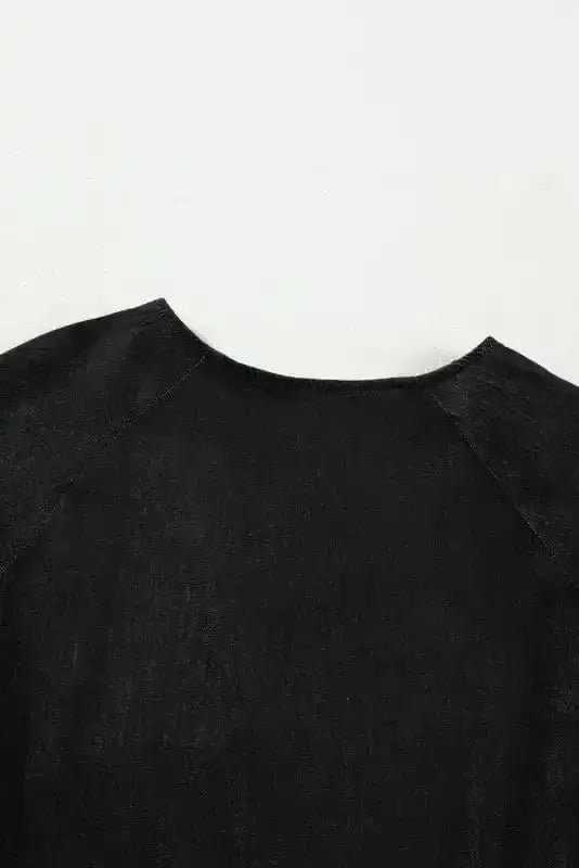 Puff Sleeve Tiered Mini Dress – Washed Black
