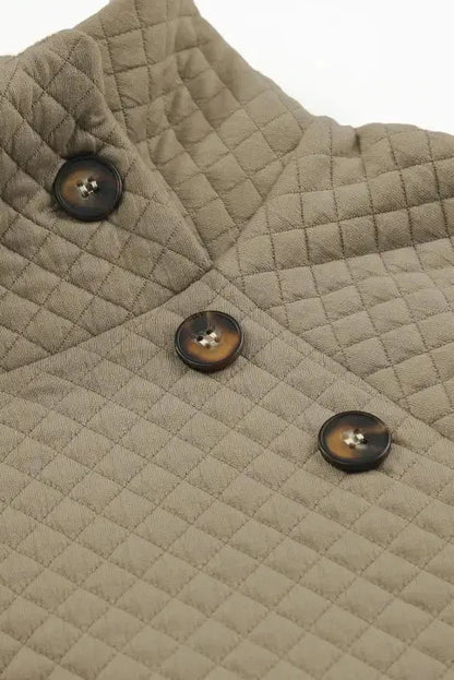 Quilted Hooded Mini Dress with Kangaroo Pocket