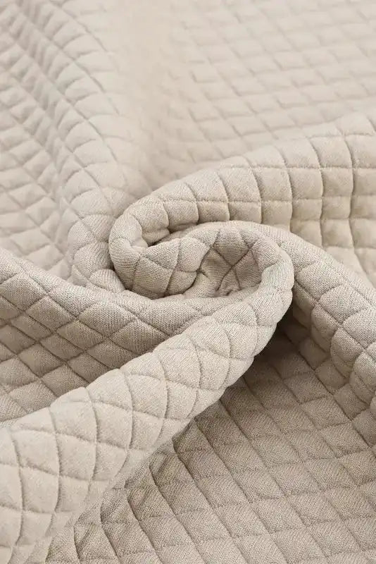Quilted Hooded Mini Dress with Kangaroo Pocket