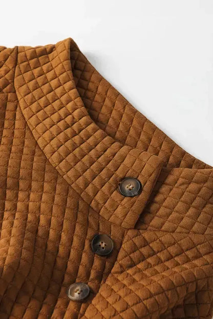 Quilted Hooded Mini Dress with Kangaroo Pocket