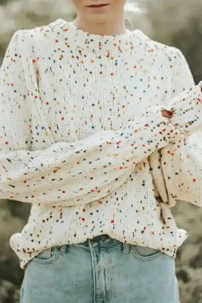 Spotted Cable Knit Jumper