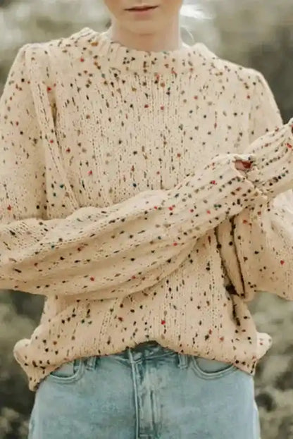 Spotted Cable Knit Jumper