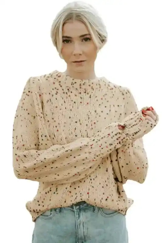 Spotted Cable Knit Jumper