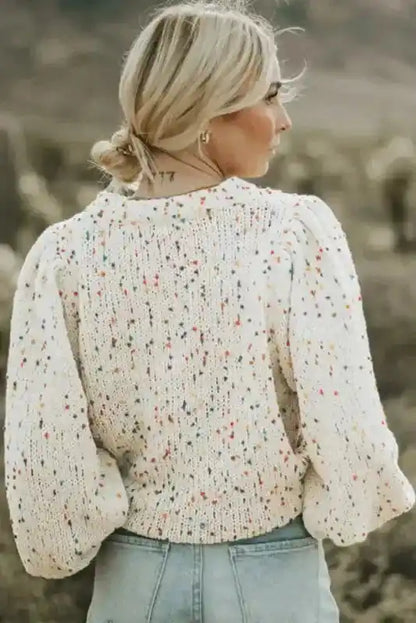 Spotted Cable Knit Jumper
