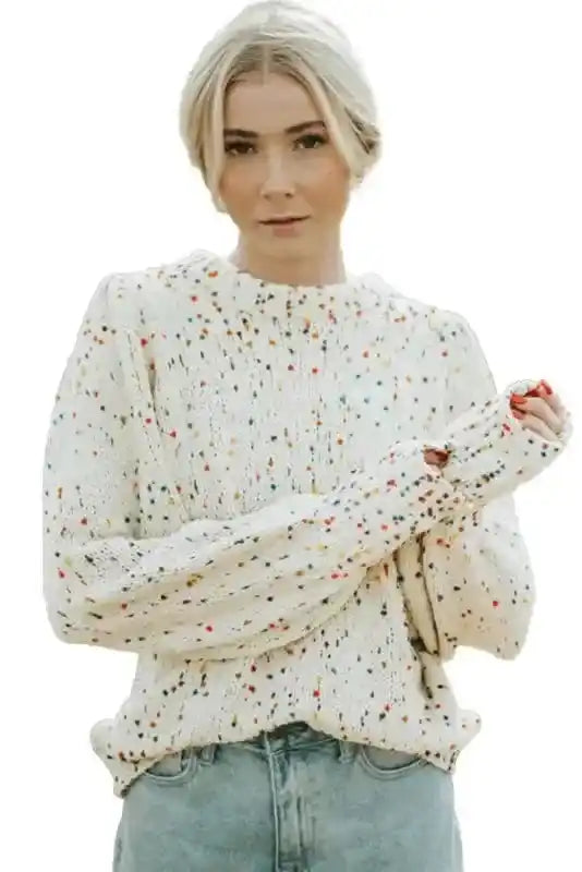 Spotted Cable Knit Jumper