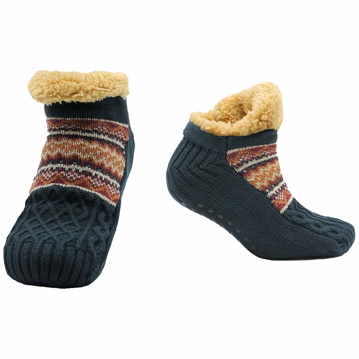 Sherpa-Lined Nordic Slipper Socks