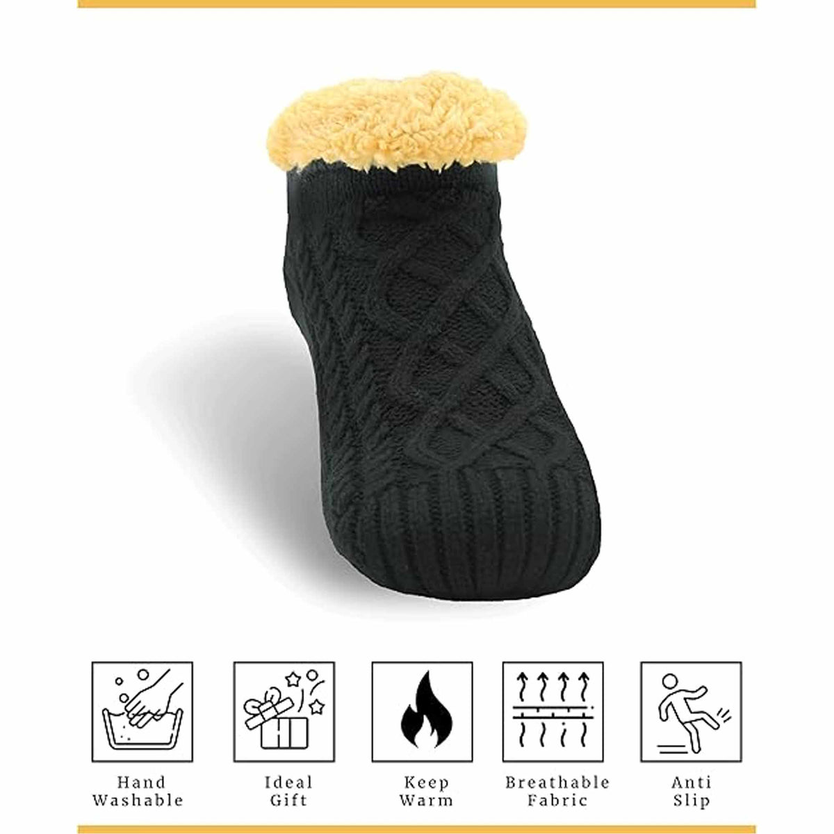 Sherpa-Lined Nordic Slipper Socks
