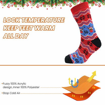 Men's Festive Chunky Knit Slipper Socks (2 Pack)