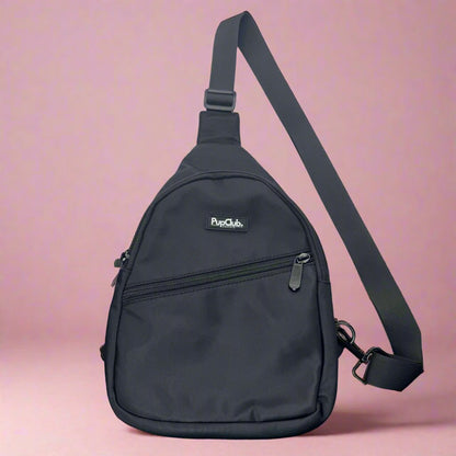 Water-Resistant Sling Backpack – Black